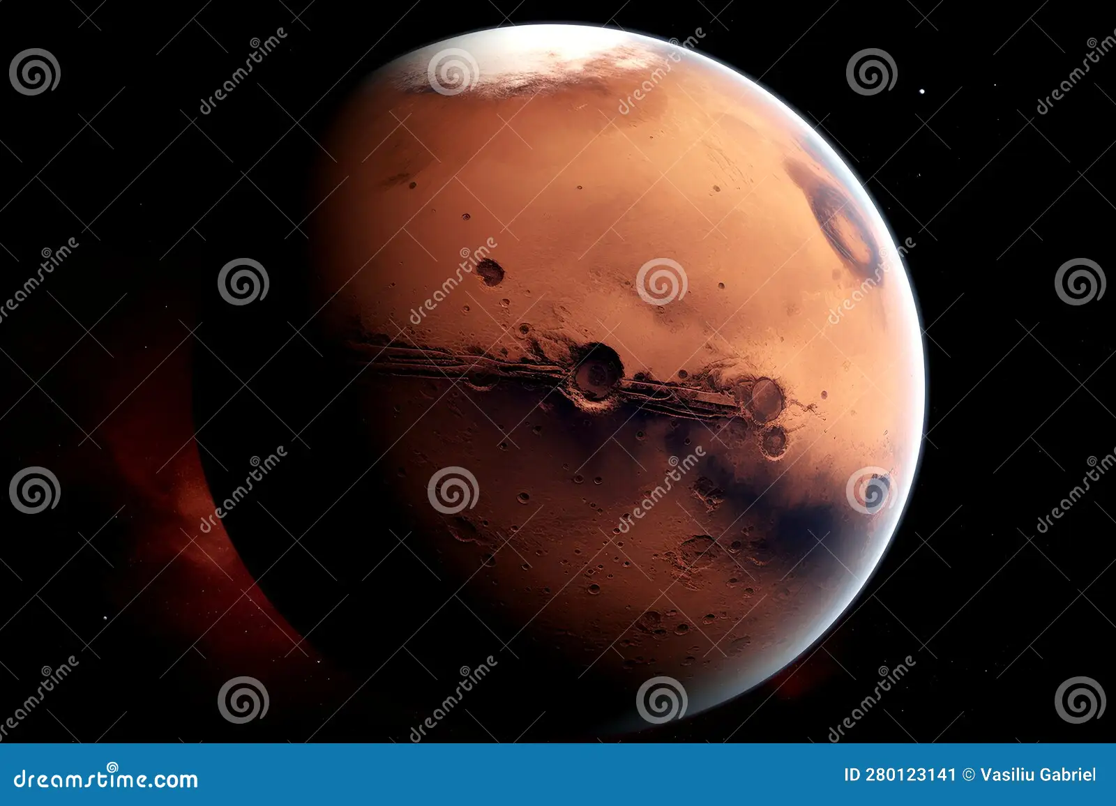 The red planet and utopia, astral concept wallpaper