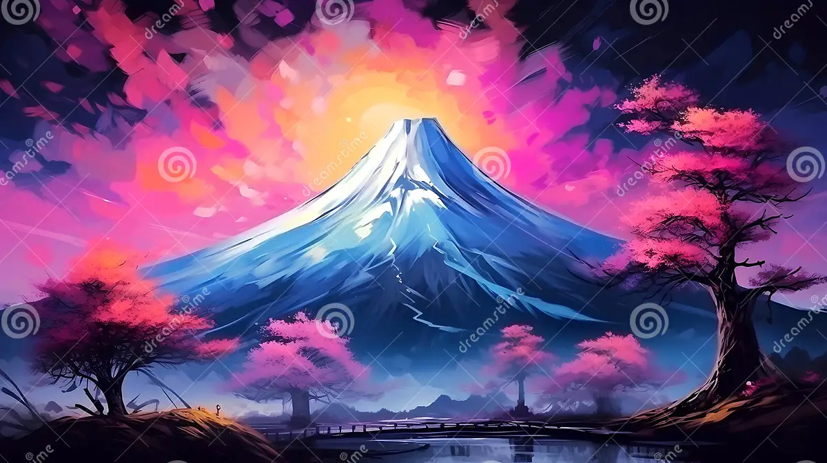 Muntele Fuji sub un cer de noapte • Muzica calma • Relaxare AINature - Video 4K UltraHD