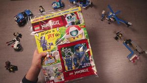 Lego NINJAGO, Minifigurina JAY cu LANT HARPON si KATANA - Daniel Stefan