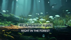 Night in the forest • Calm Music • Relaxation AINature - 4K Video